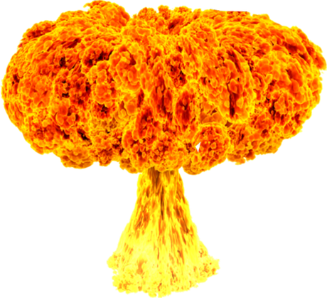 Cartoon Explosion Png Isolated Photo (black, orange)