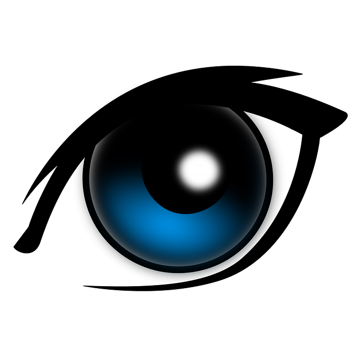 Cartoon Eye Png Free Download (white, black)