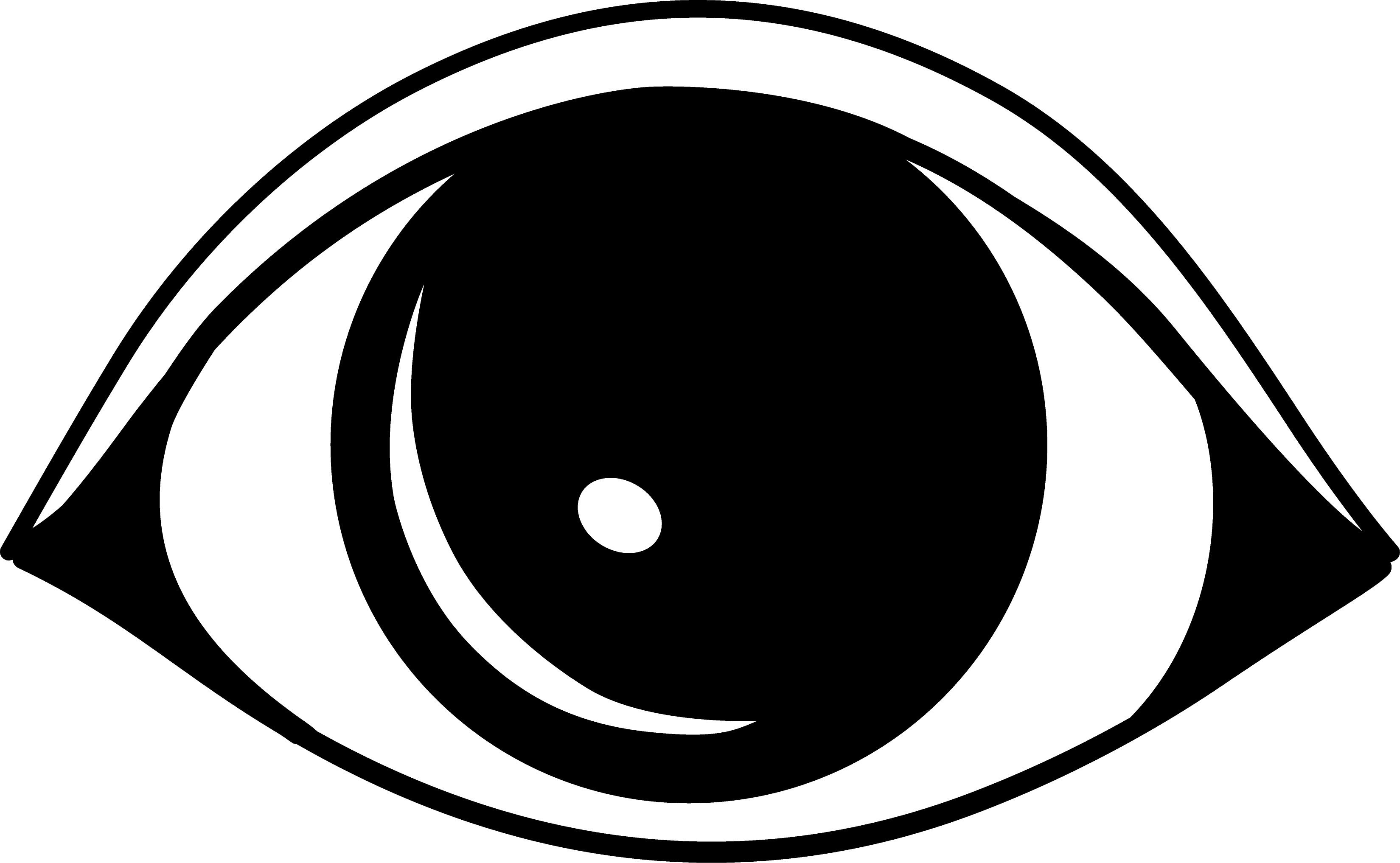 Cartoon Eye Png Hd Isolated (black, white)