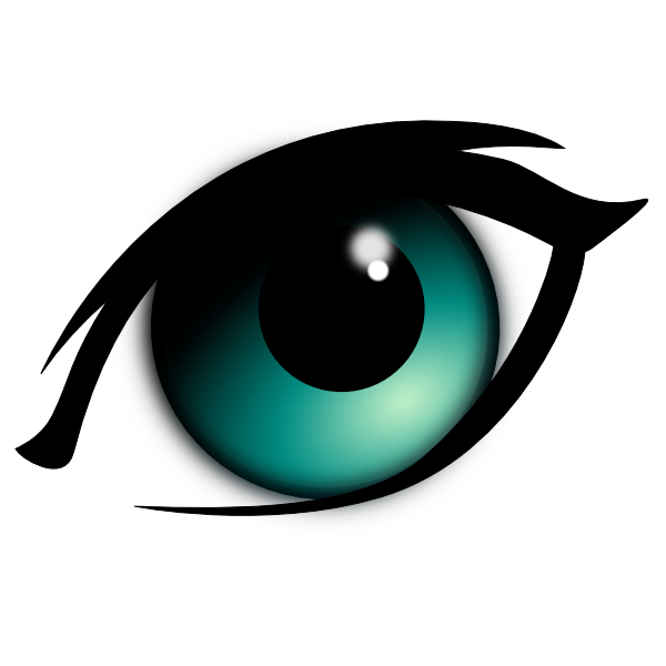 Cartoon Eye Png Isolated Hd (white, black)