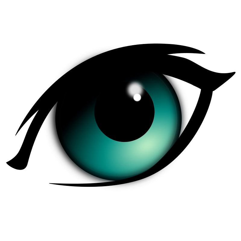 Cartoon Eye Png Pic (white, black, lavender)