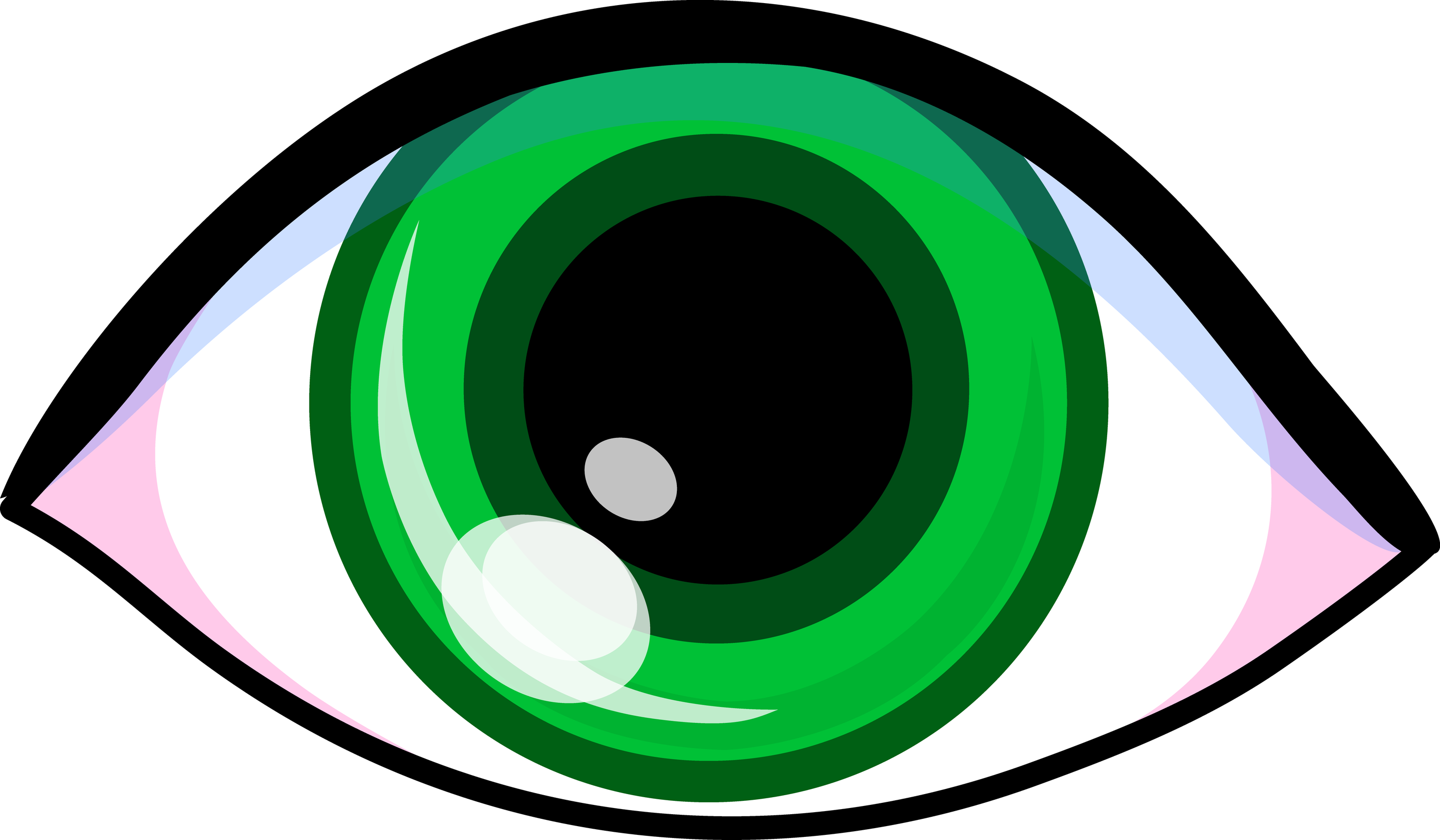 Cartoon Eye Png Picture (green, black, white, pink, lime)