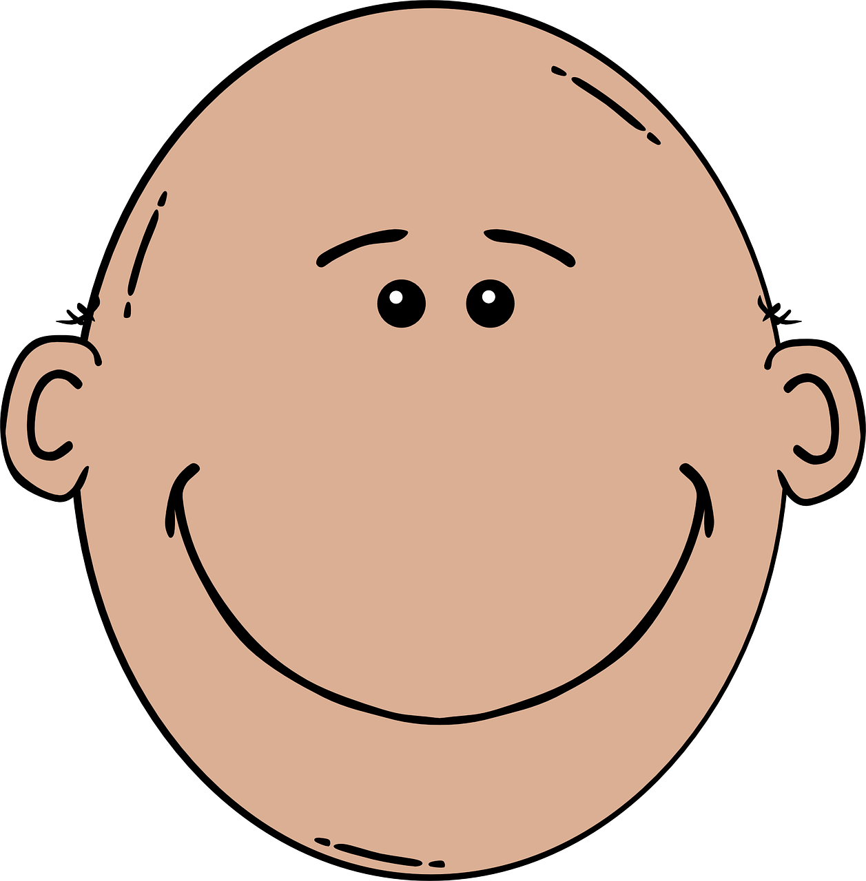 Cartoon Face Png Isolated File (black, silver)