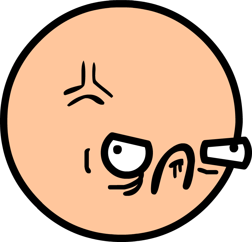 Cartoon Face Png (pink, white, black)