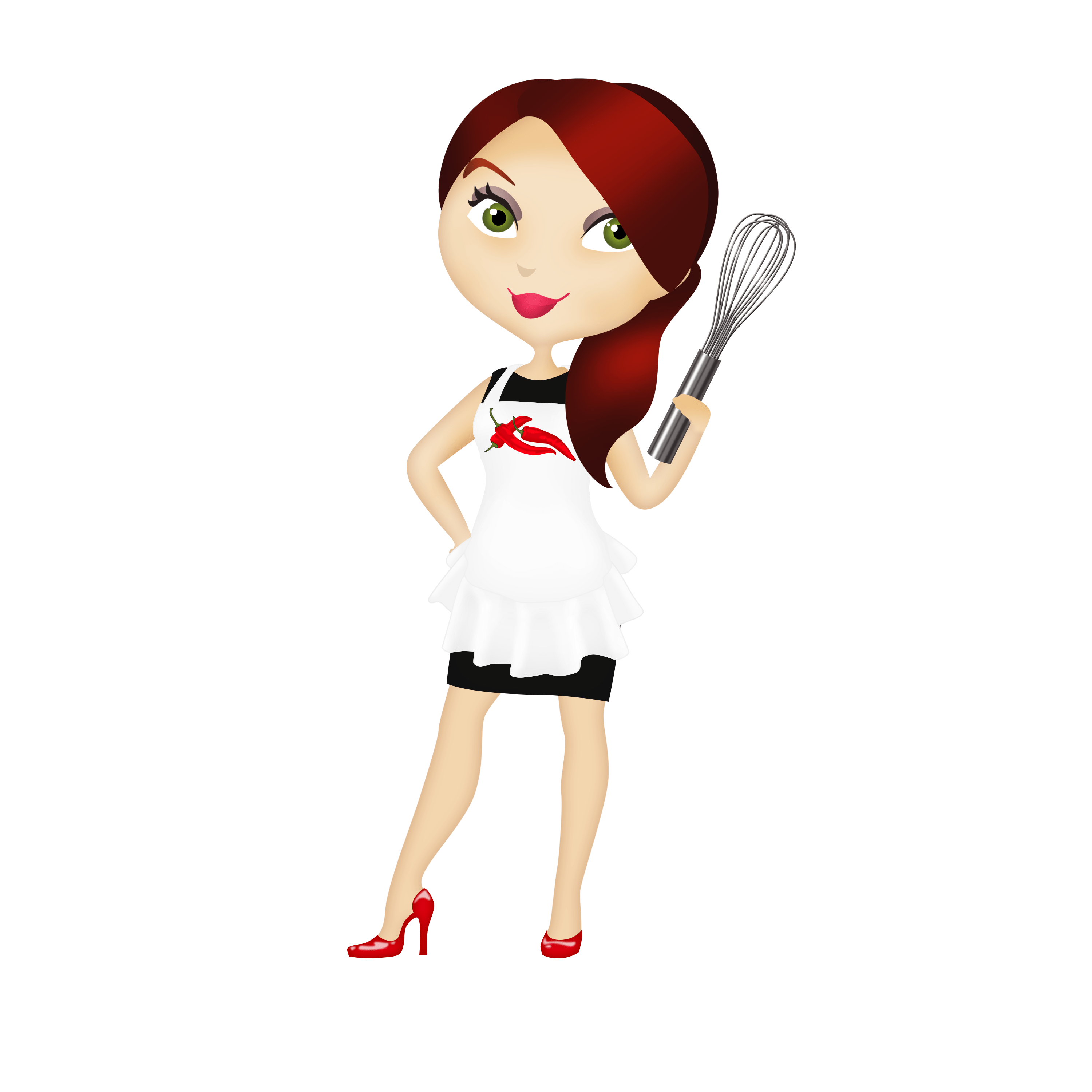 Cartoon Female Chef Png Clipart (white, gray, beige)