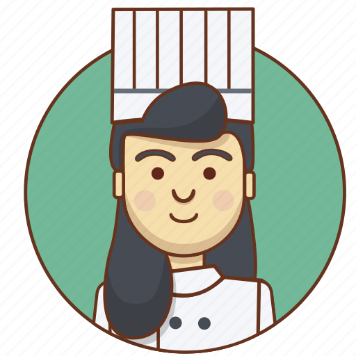 Cartoon Female Chef Png Photos (indigo, black, white, pink, gray)