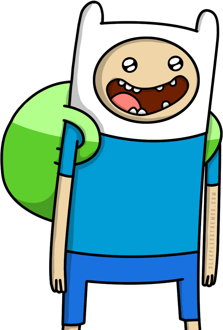 Cartoon Finn The Human Png (pink, olive, white, teal, black)