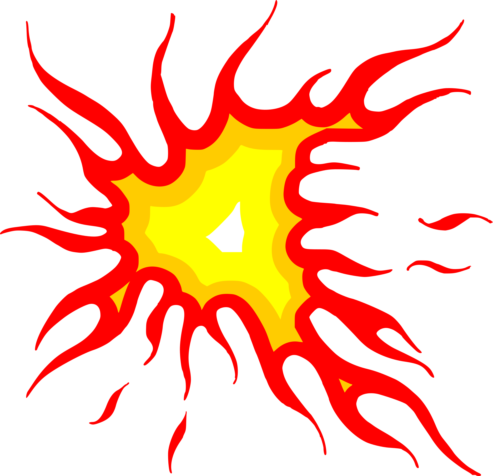 Cartoon Fire Download Png Image (red, yellow, black, white, gold)