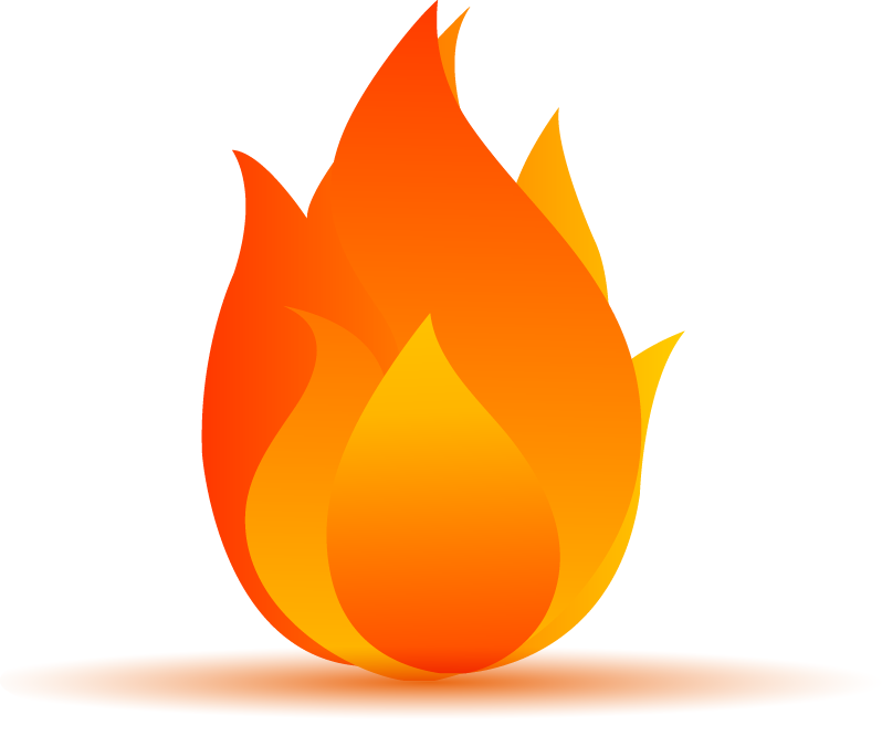 Cartoon Fire Png File (white, chocolate, orange)