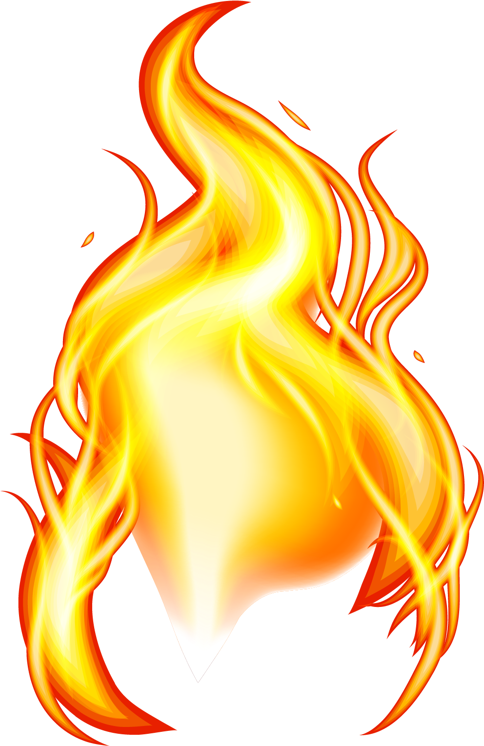 Cartoon Fire Png File (beige, black, orange)