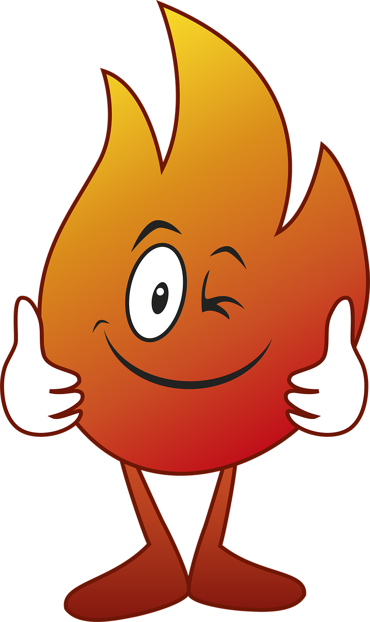 Cartoon Fire Png Image (chocolate, black, maroon, white)