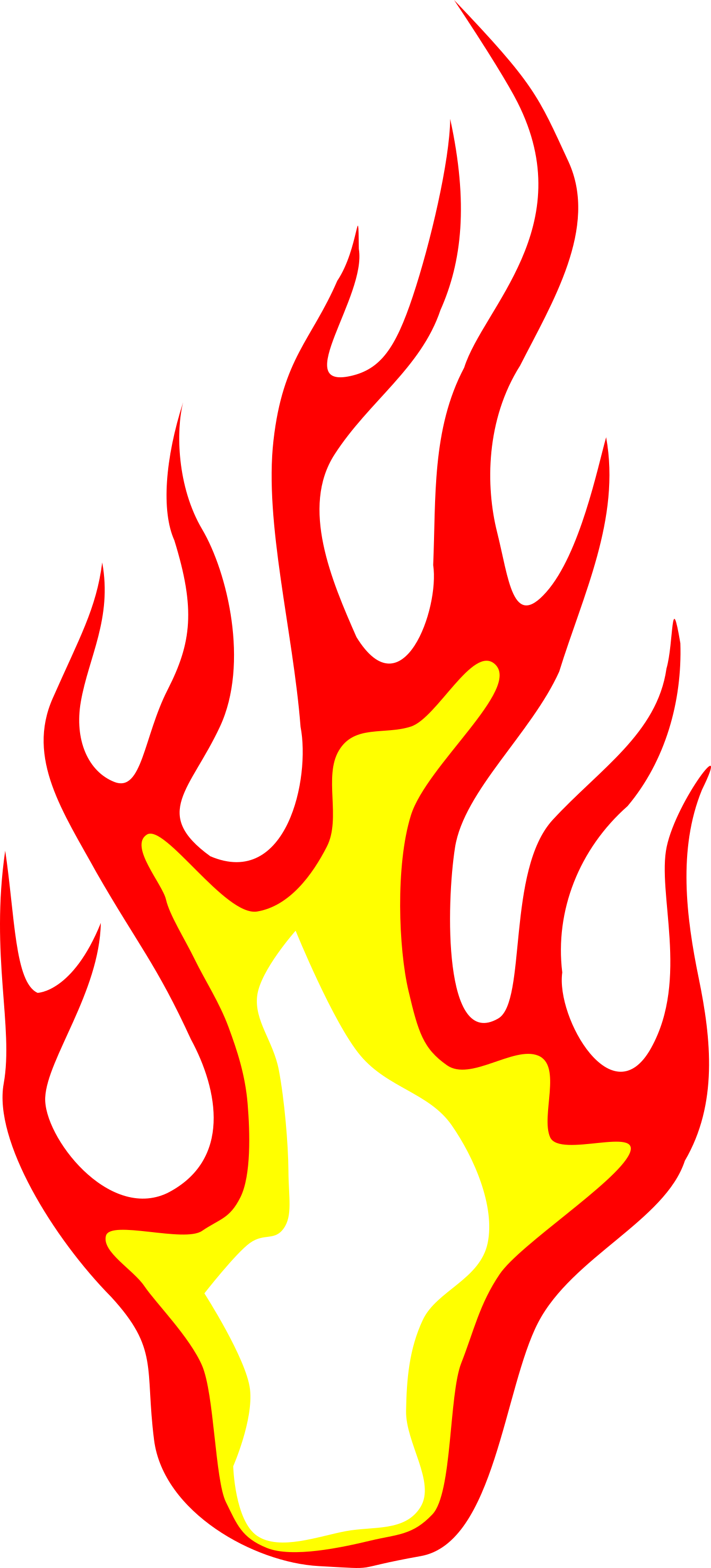 Cartoon Fire Png Isolated Photos (black, white, red, yellow)