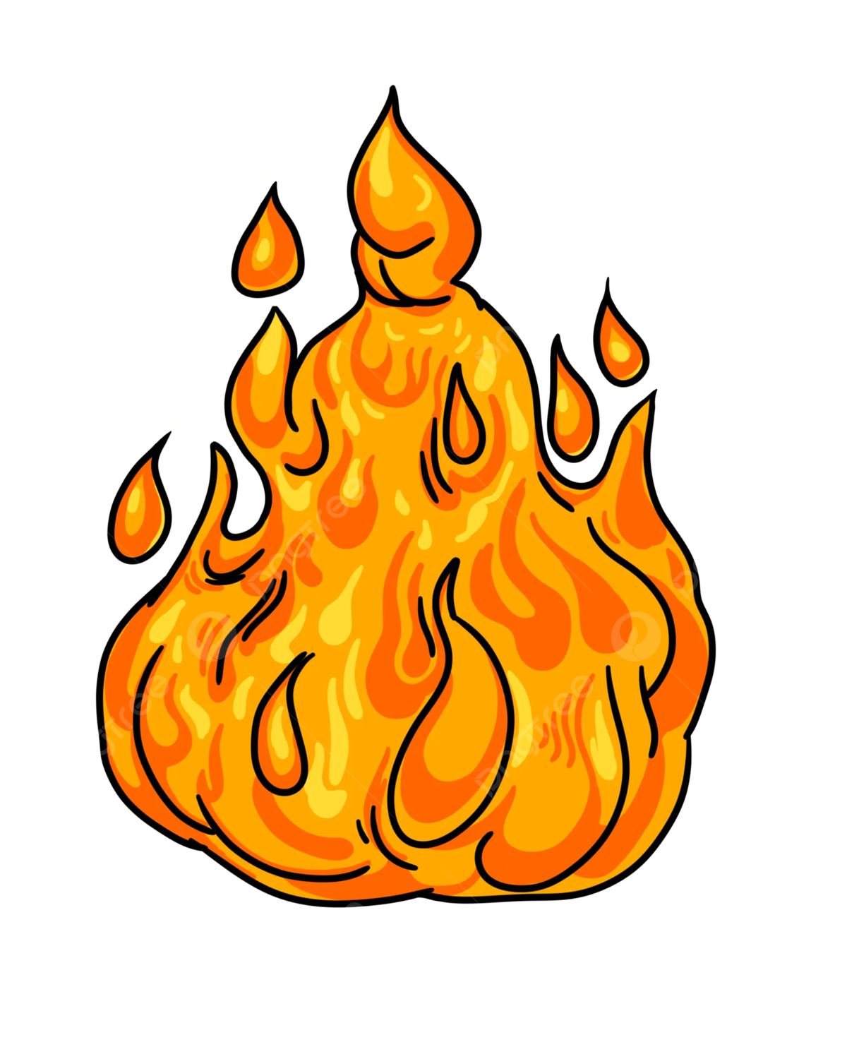 Cartoon Fire Png Picture (chocolate, black, orange)