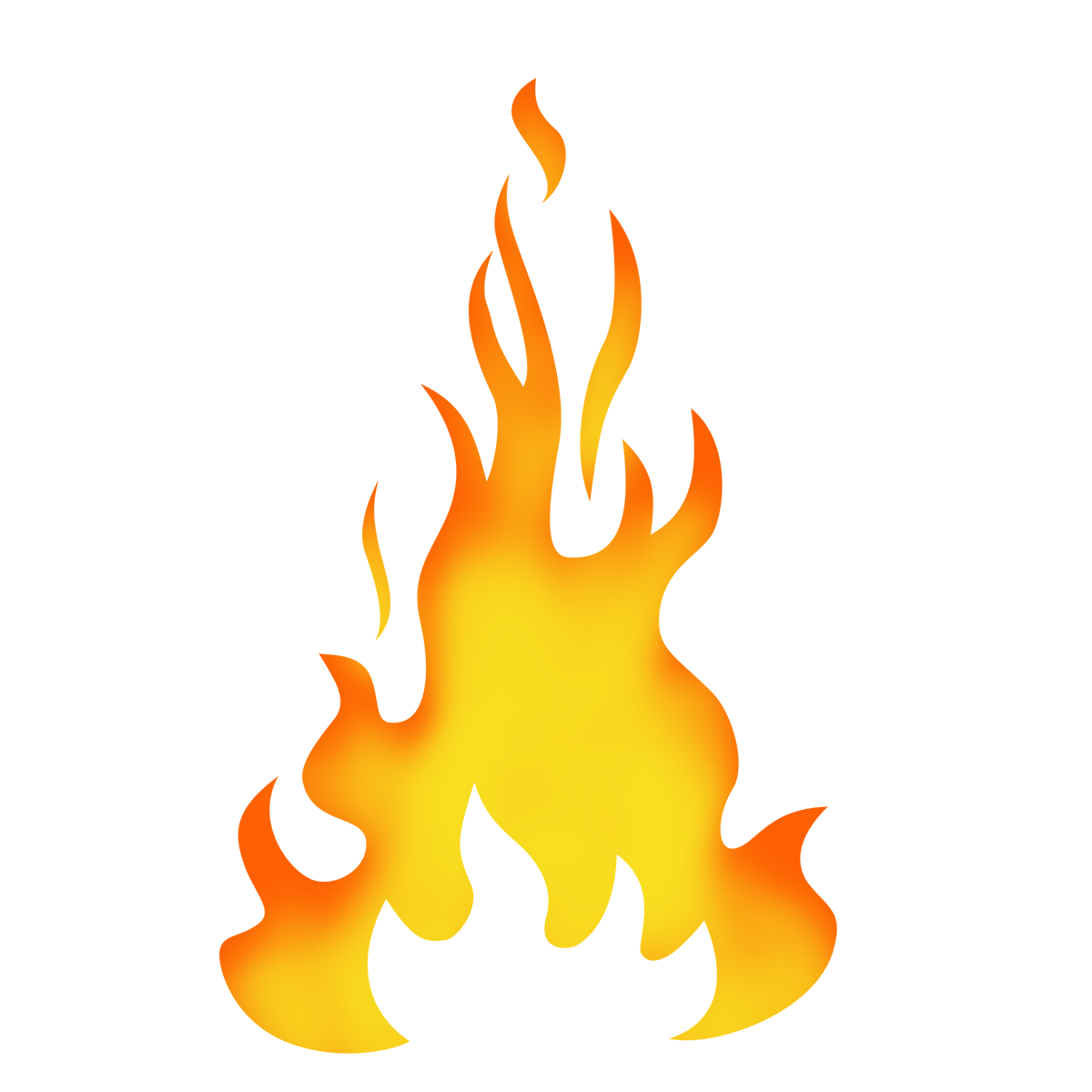 Cartoon Fire Transparent Png (white, chocolate, gold)