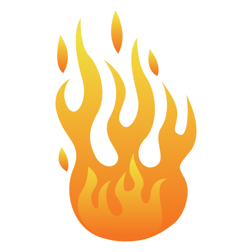 Cartoon Fire Transparent (gray, orange)