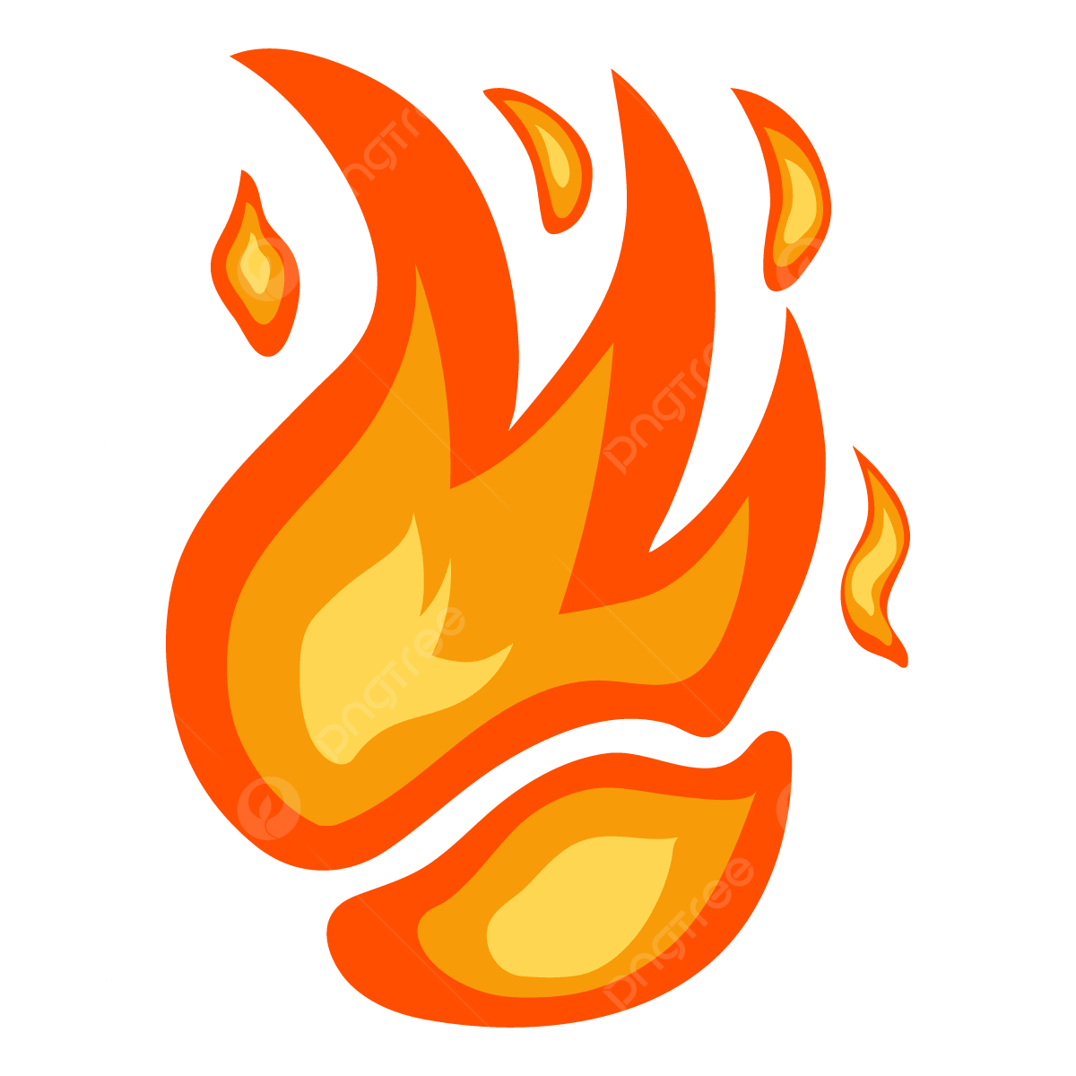 Cartoon Fire (chocolate, black, orange, gold)