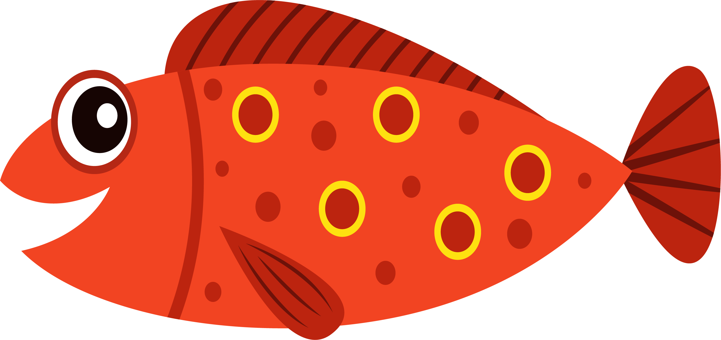 Cartoon Fish Png Clipart (white, chocolate, maroon)