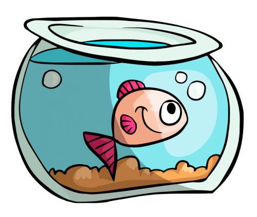 Cartoon Fish Tank Vector Png (lavender, gray, salmon, black, mint)