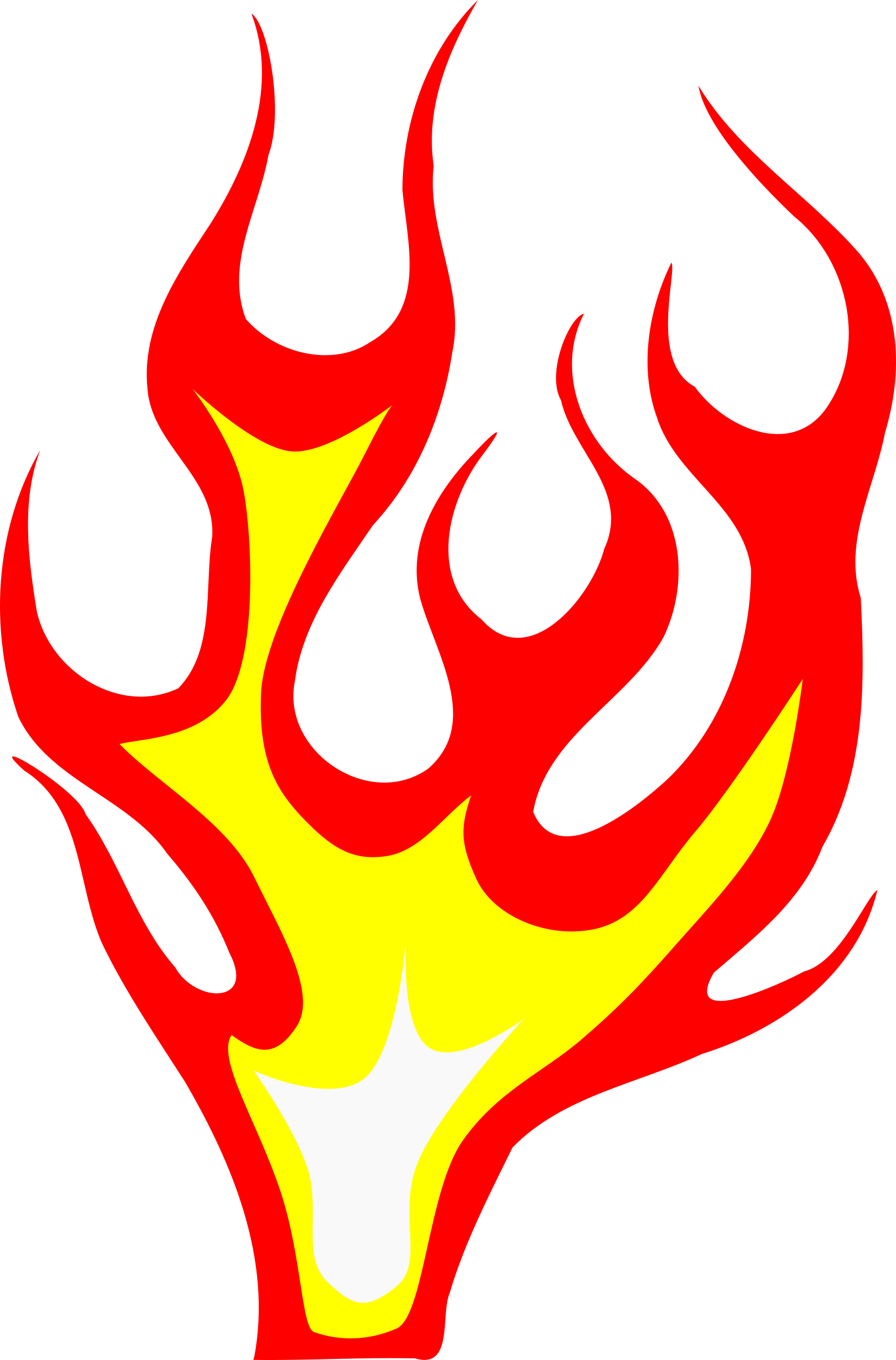 Cartoon Flame Png Photo (black, white, red, yellow)