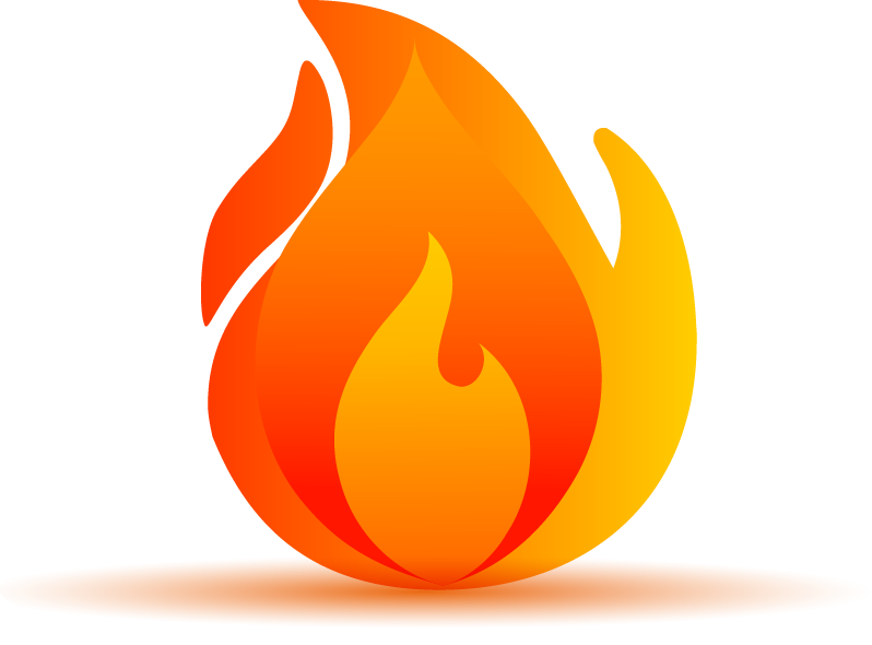 Cartoon Flame Png (white, orange)