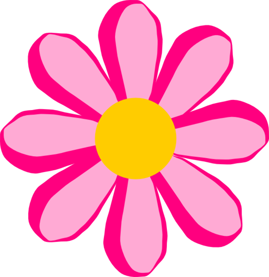 Cartoon Flower Png Isolated Hd (red, purplish red, black, gold, pink)