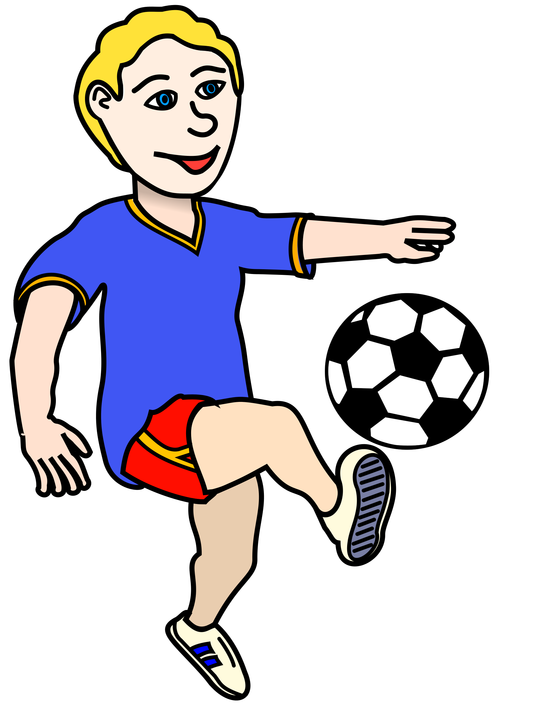 Cartoon Football Png Pic (blue, black, white, beige, pink)