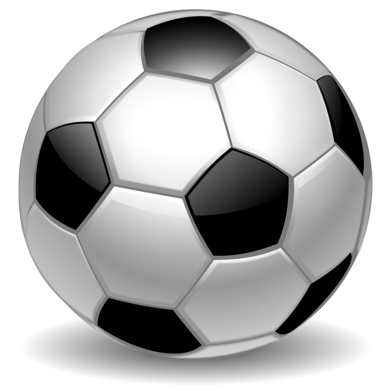 Cartoon Football Png Picture (black, white, gray)