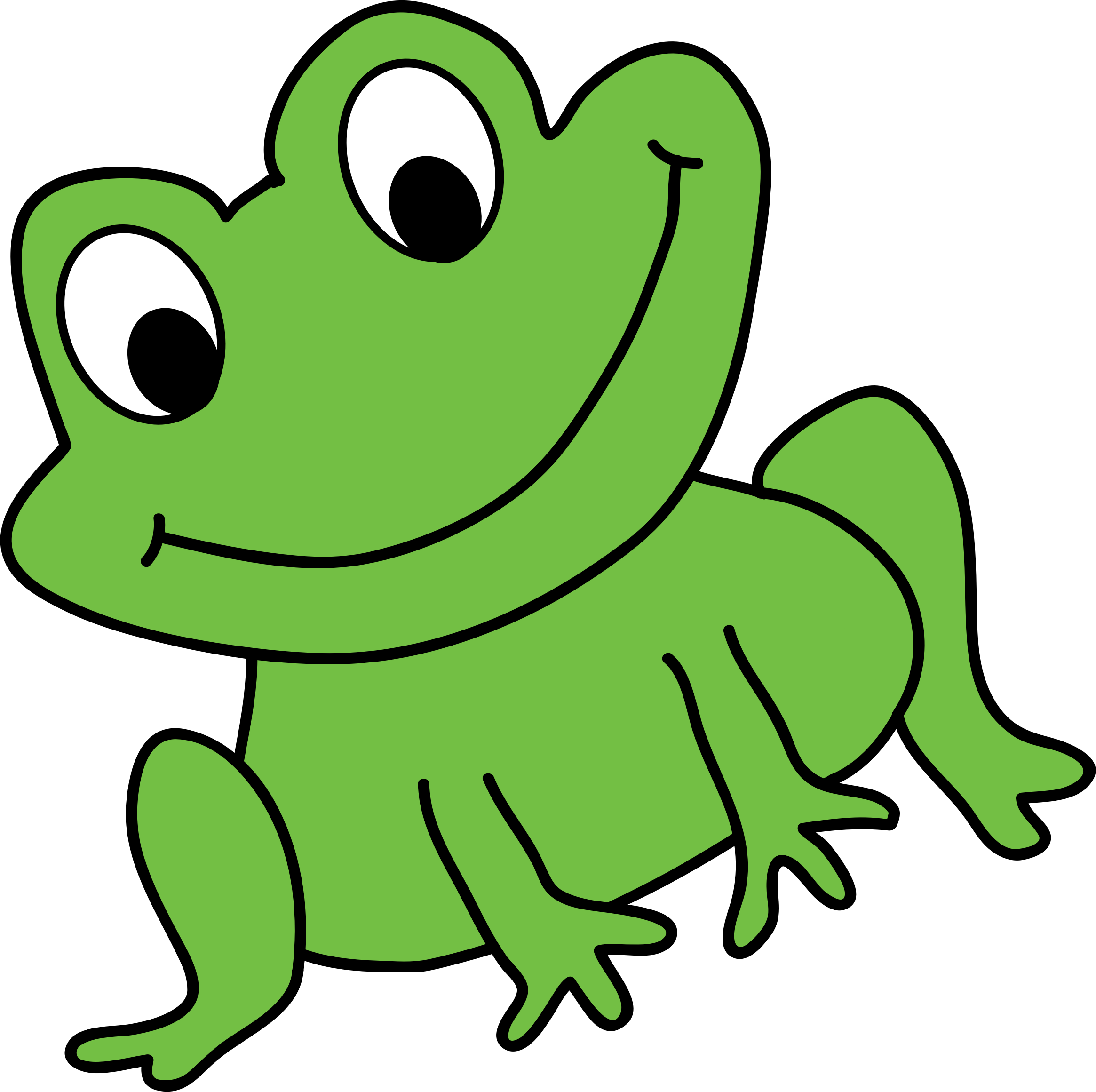 Cartoon Frog Png Isolated Hd (black, gray, white)