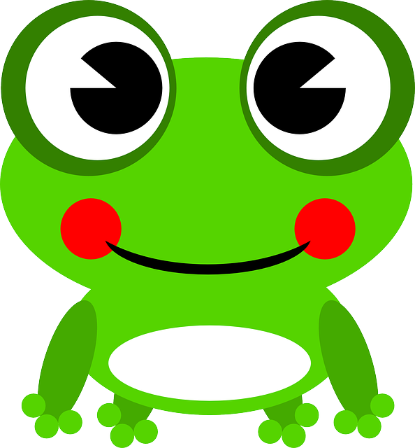 Cartoon Frog Png Isolated Pic (green, red, black, white, olive)