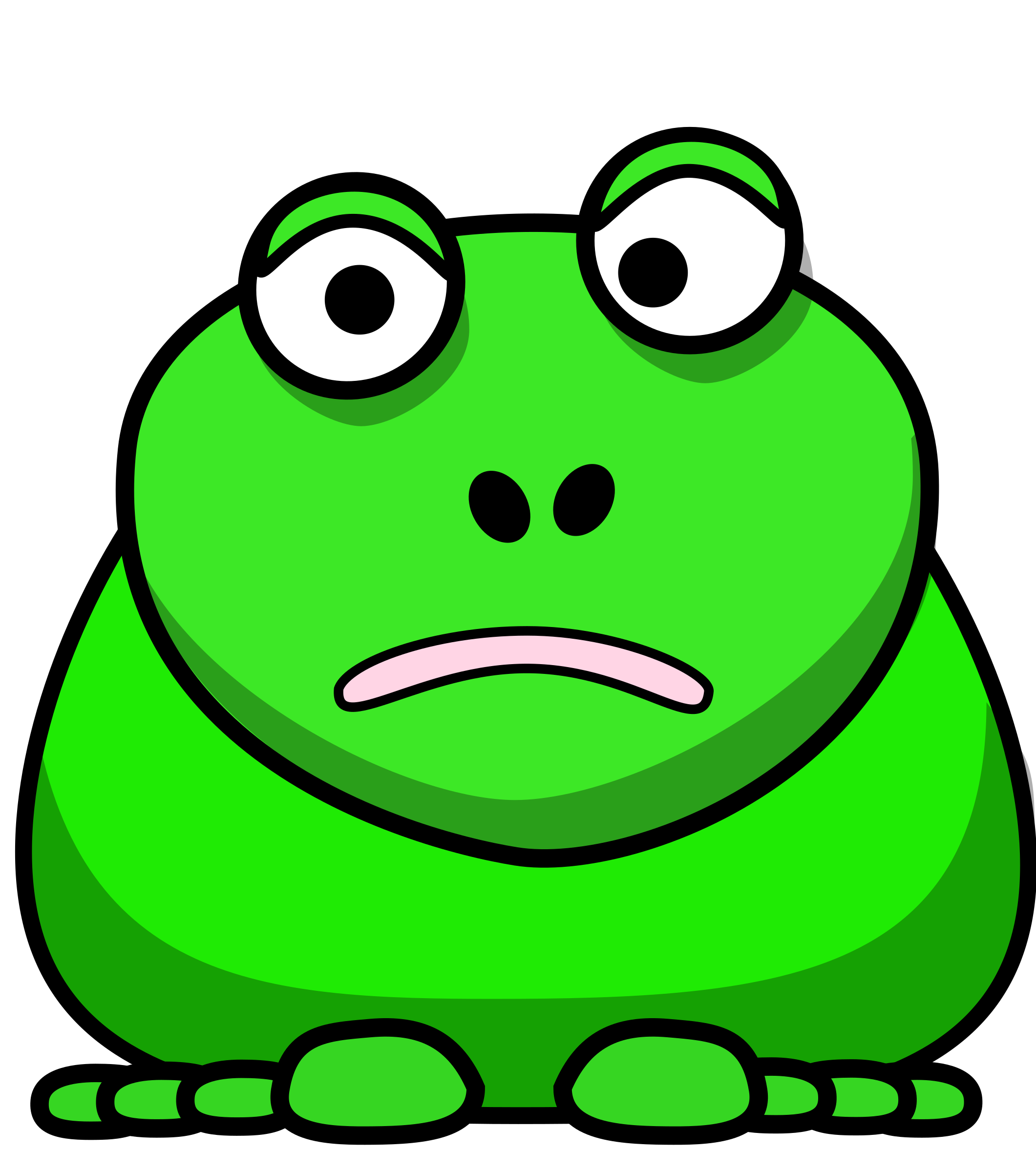 Cartoon Frog Png Picture (black, white, lime, green)