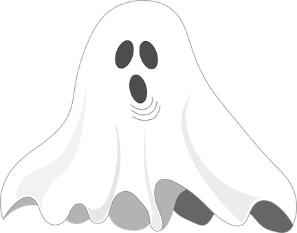 Cartoon Ghost Png Photos (silver, black, white, gray, lavender)