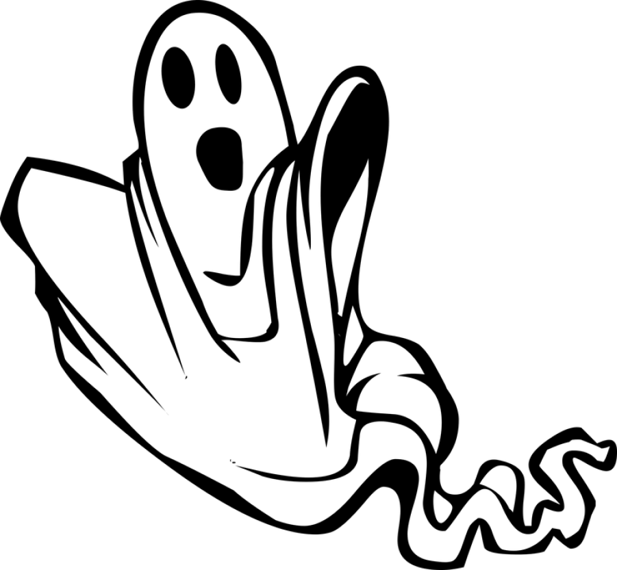 Cartoon Ghost Png Picture (black)