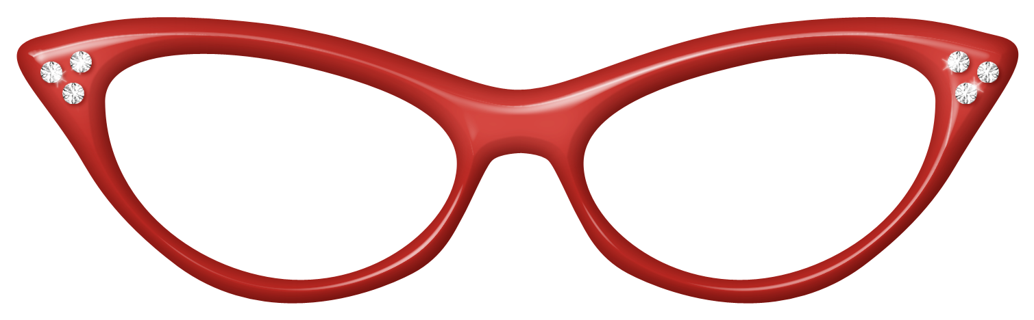 Cartoon Glasses Png Clipart (white, maroon)