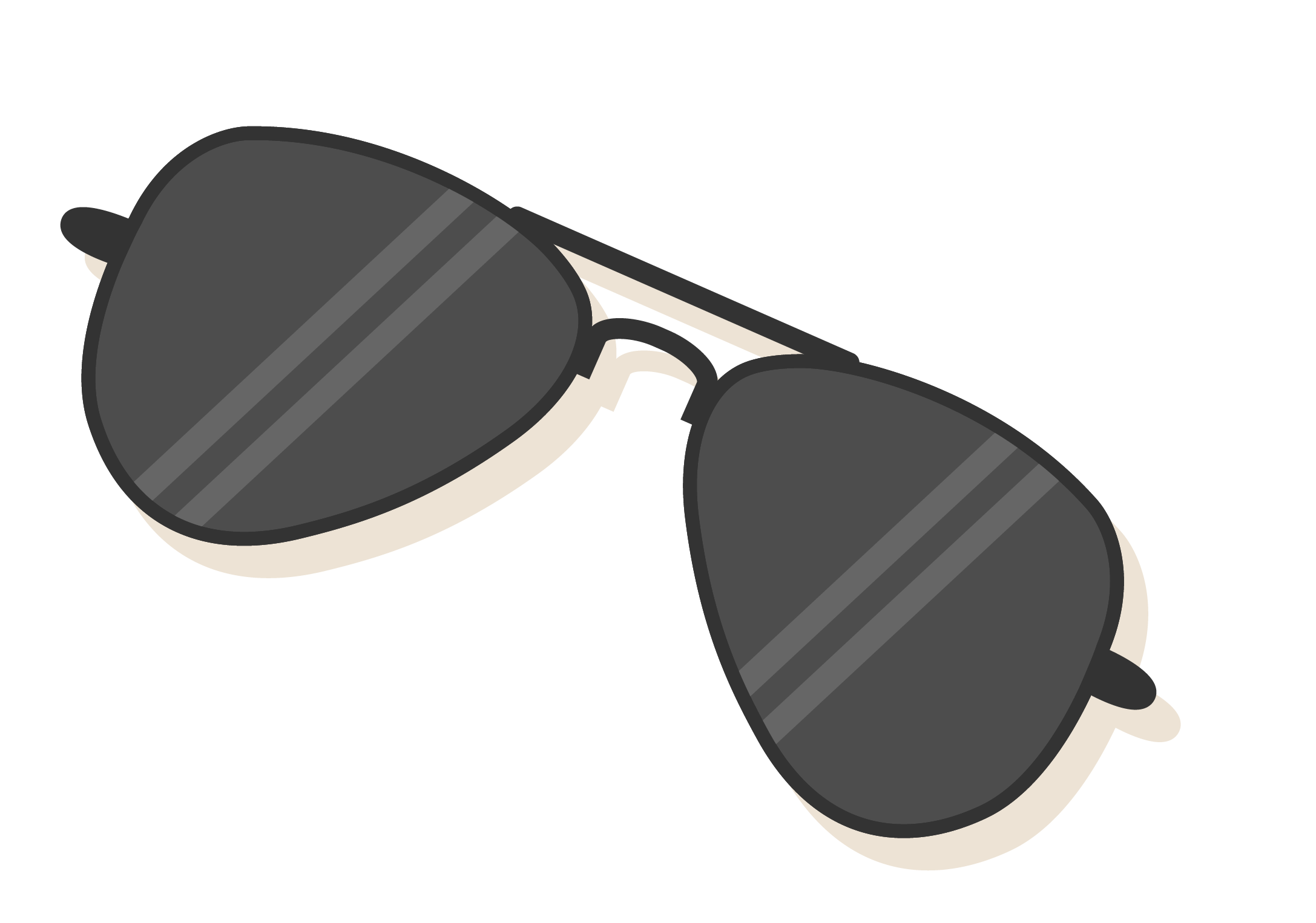 Cartoon Glasses Png Pic (white, gray, black)