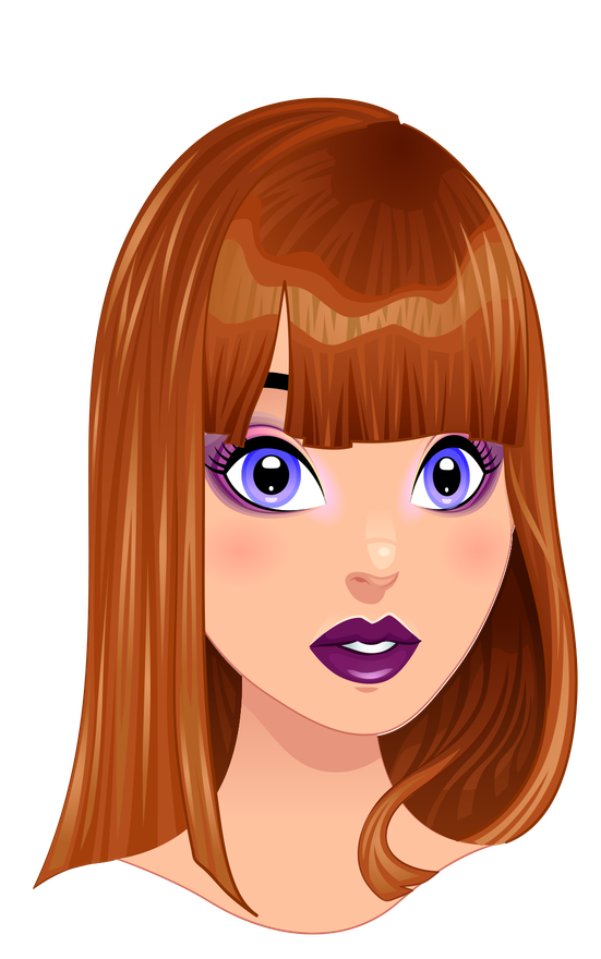 Cartoon Hair Png Isolated File (black, pink, salmon)