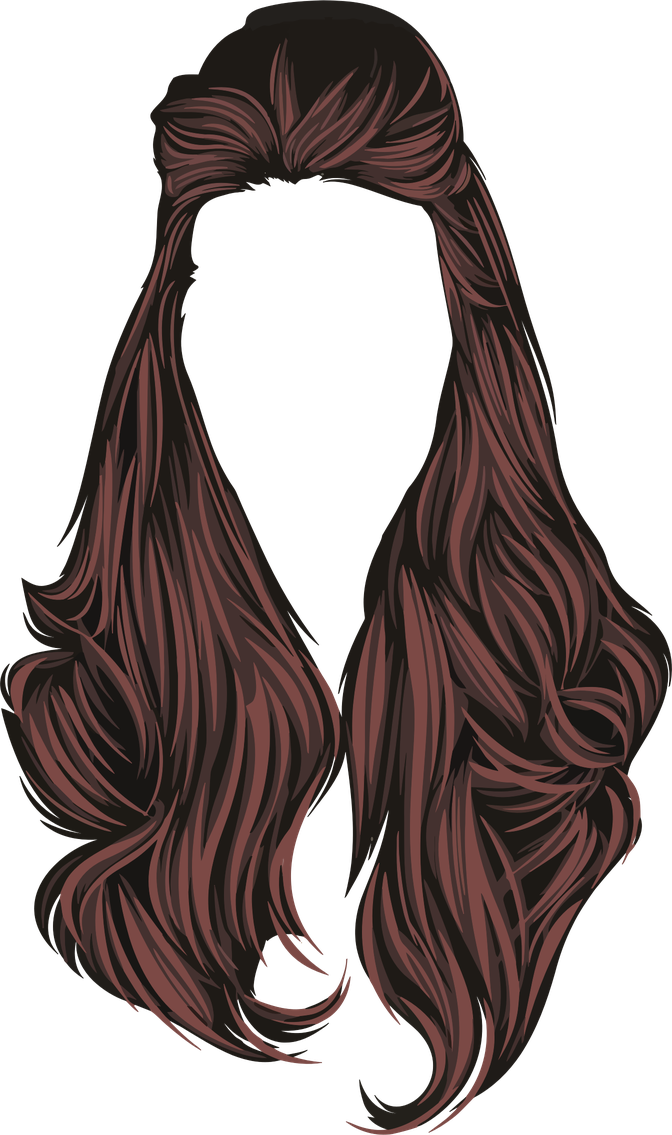 Cartoon Hair Png Photo (black, olive, maroon)