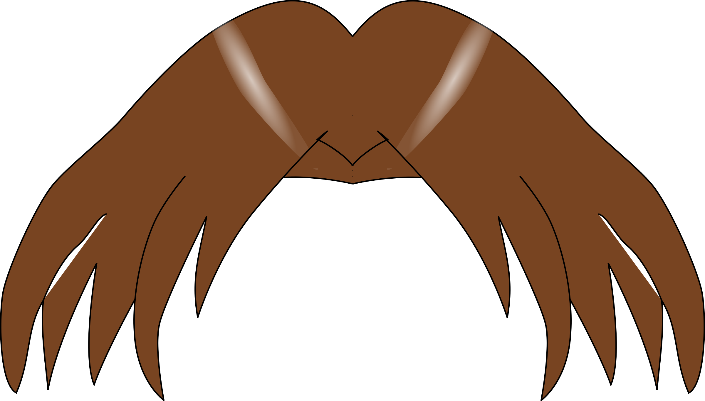 Cartoon Hair Png Picture (black, olive)