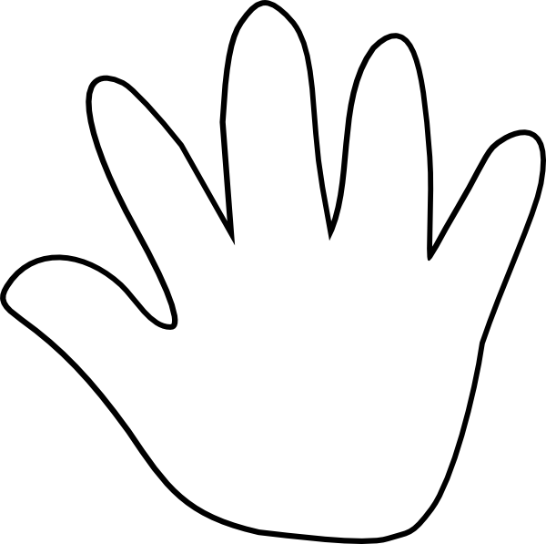 Cartoon Hand Png Photo (white, black)