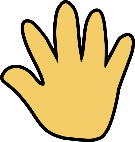 Cartoon Hand Png Picture (white, black, salmon)