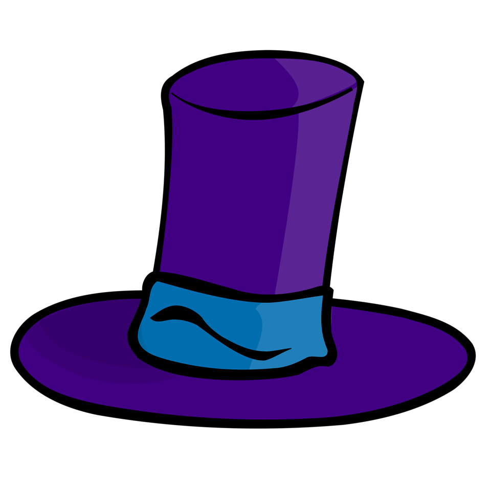 Cartoon Hat Png Isolated Hd (black, indigo, teal)