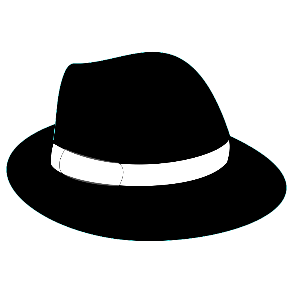 Cartoon Hat Transparent Png (black, white)