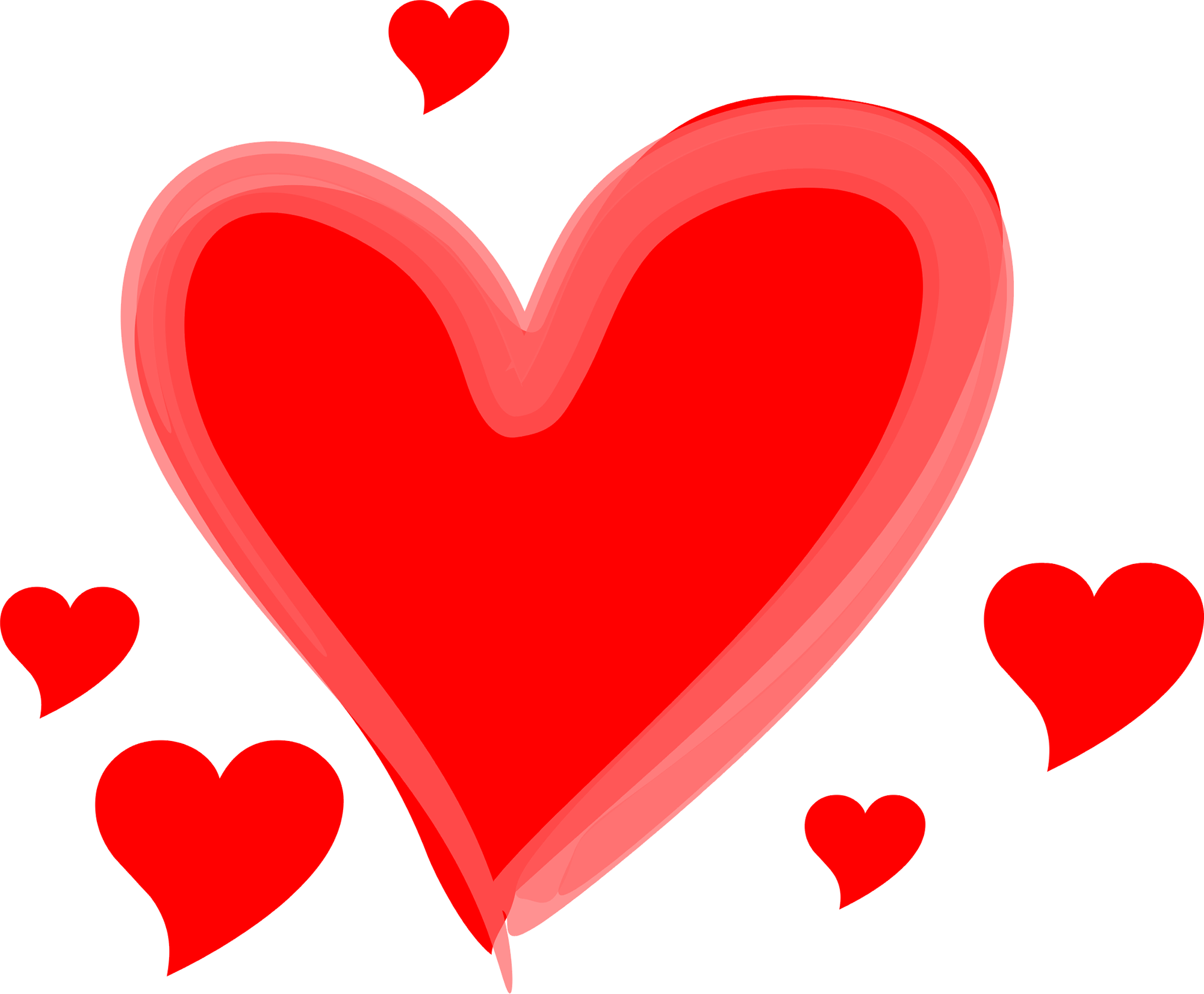 Cartoon Heart Png Photos (white, red, salmon)