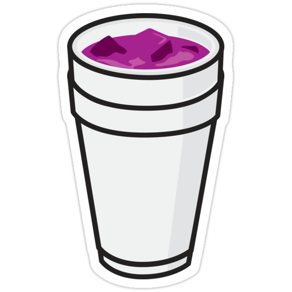 Cartoon Lean Cup Download Png Image (black, white, purple, lavender)