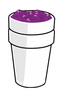 Cartoon Lean Cup Png Clipart (black, white, purple, lavender)