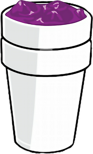 Cartoon Lean Cup Png Isolated File (white, black, lavender)