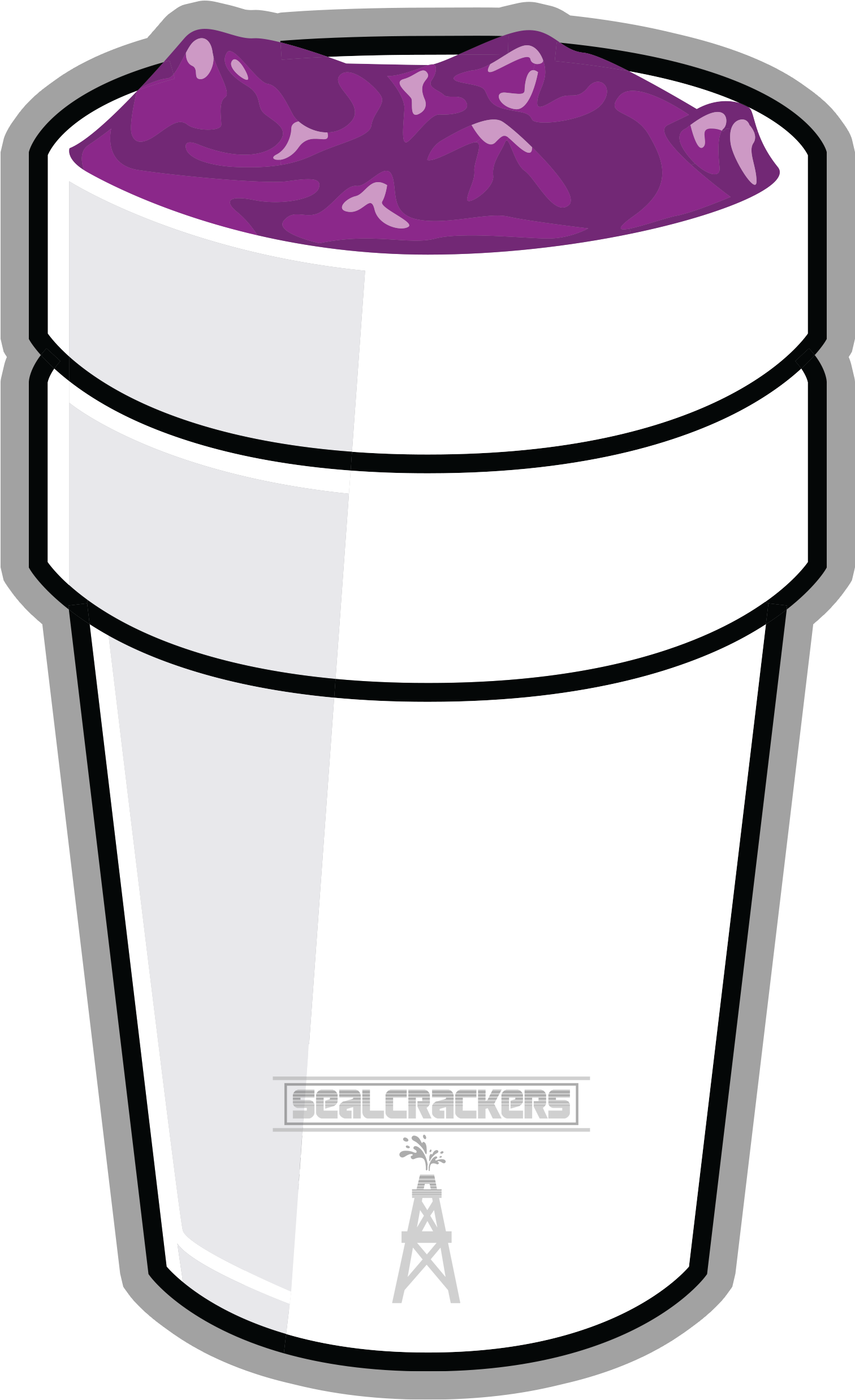 Cartoon Lean Cup Png Isolated Hd (purple, white, black, gray, lavender)