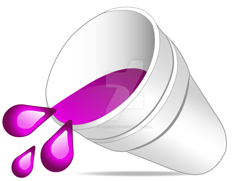 Cartoon Lean Cup Png Pic (black, white, lavender)