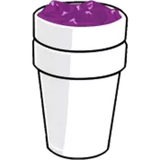 Cartoon Lean Cup Png Picture (black, white, lavender)