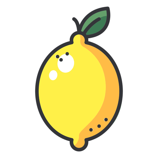 Cartoon Lemon Png Image (orange, yellow, white, black, gray)