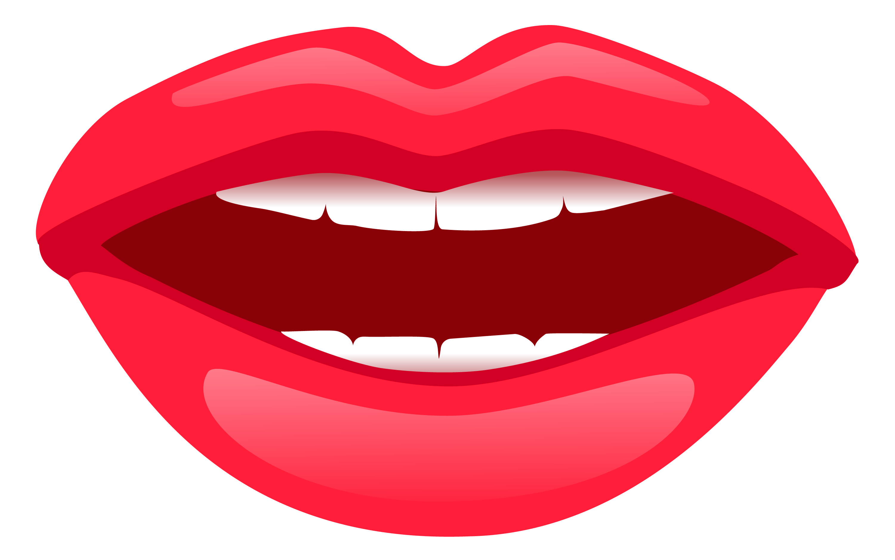 Cartoon Lips Png Clipart (white, black, red, maroon)